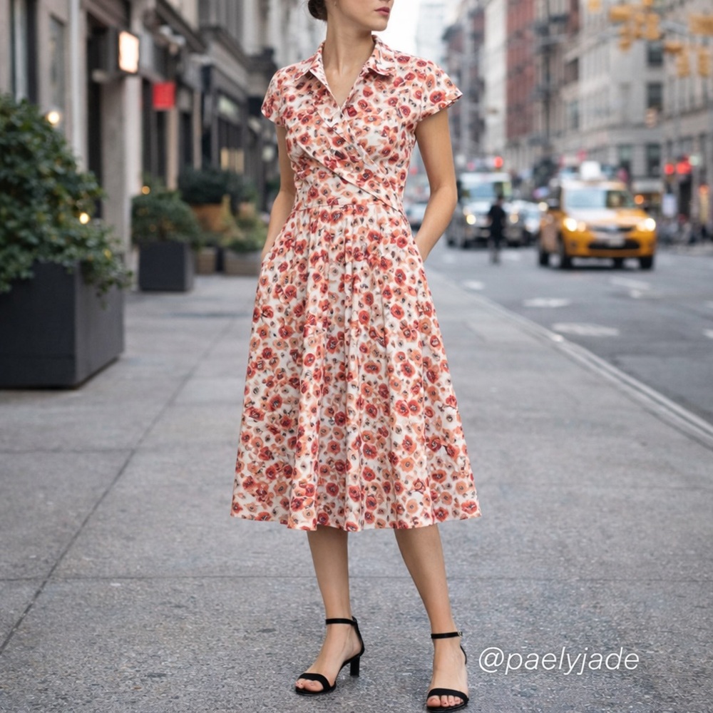 Lela Rose Floral Jane dress